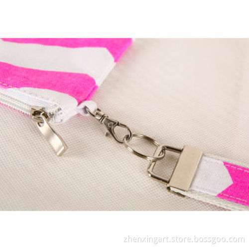 Chevron coin purse with key ring